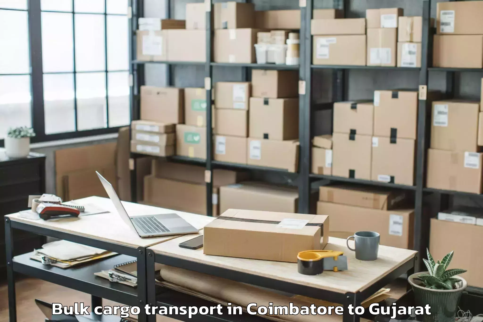 Professional Coimbatore to Kaprada Bulk Cargo Transport